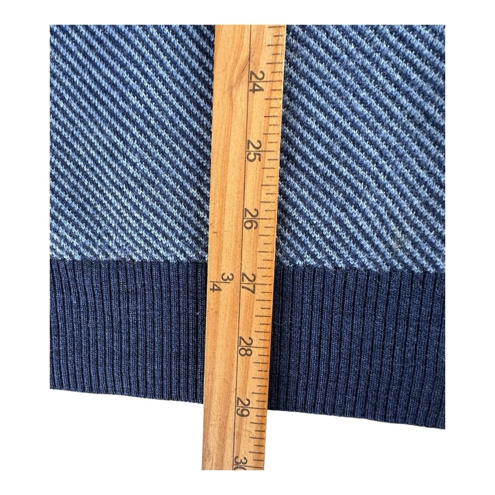 Vineyard Vines Pullover Sweater Mens Blue Mille‎ Merino Wool Quarter Sz XL - Picture 5 of 14